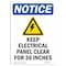 Signmission OSHA Notice, 5" Height, Keep Electrical Panel Sign With Symbol, 5" X 3.5", Portrait OS-NS-D-35-V-13803 - alternate 1